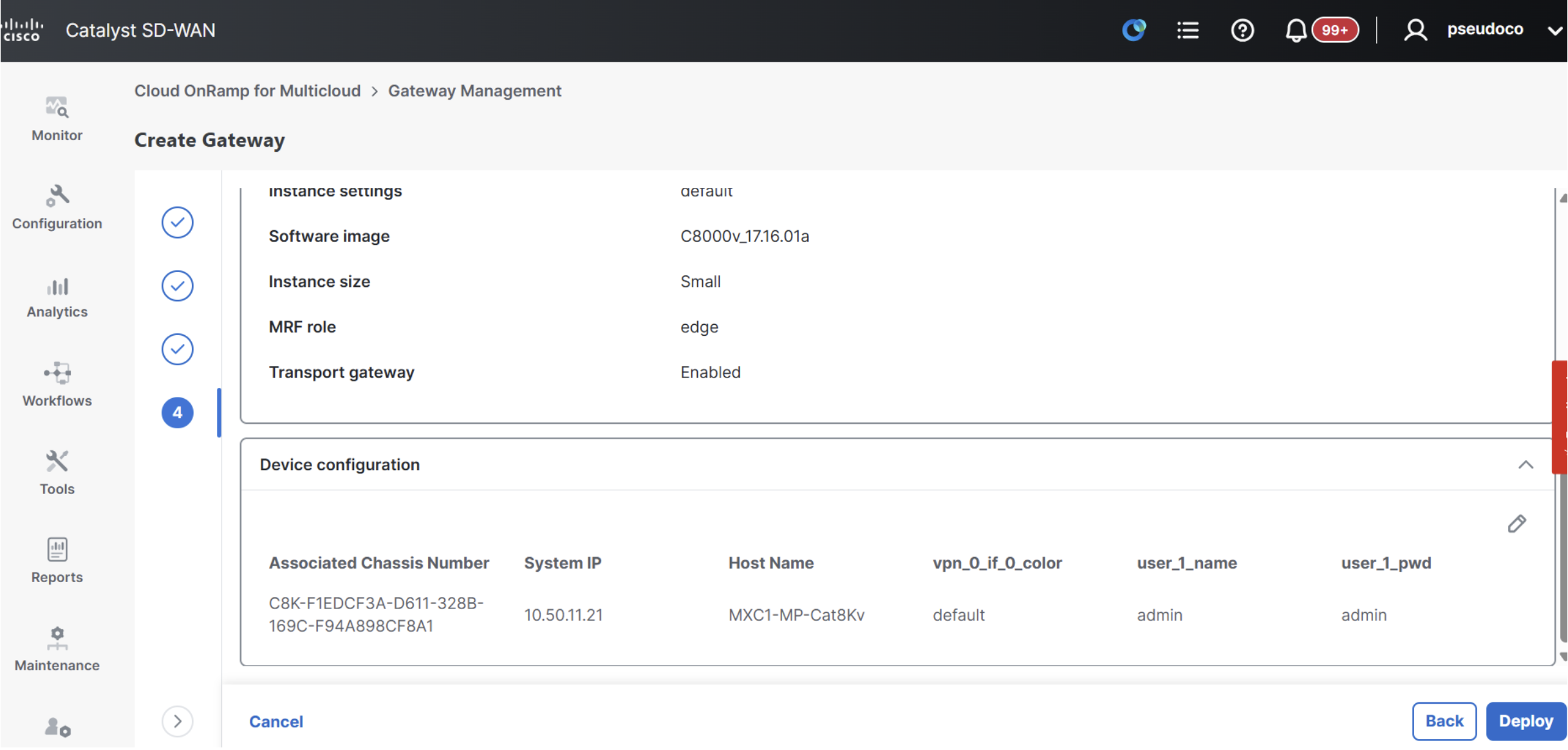 Megaport Config