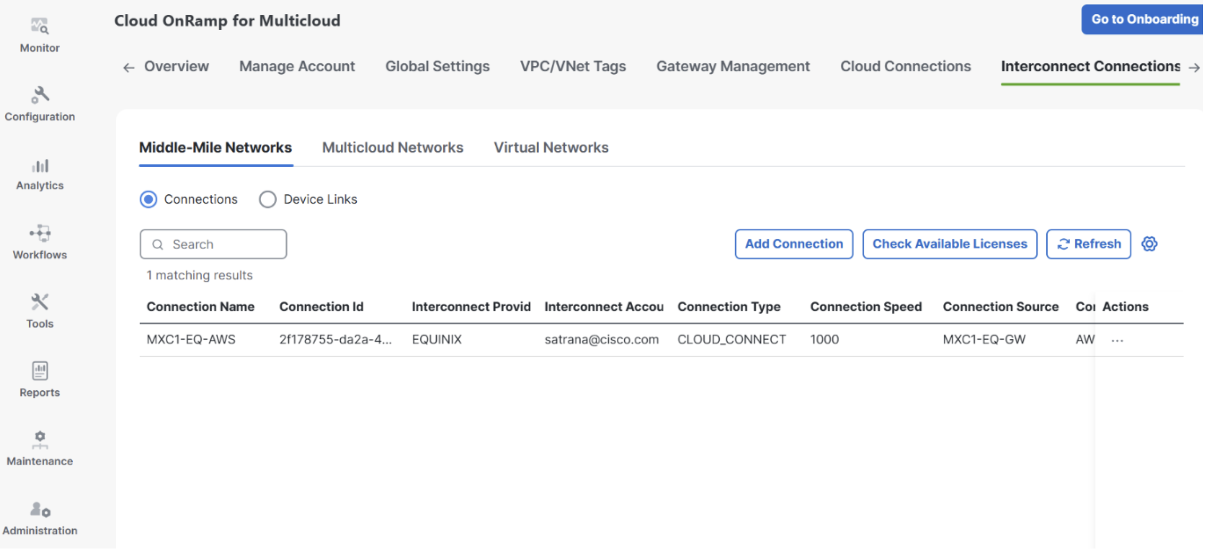 Megaport Config
