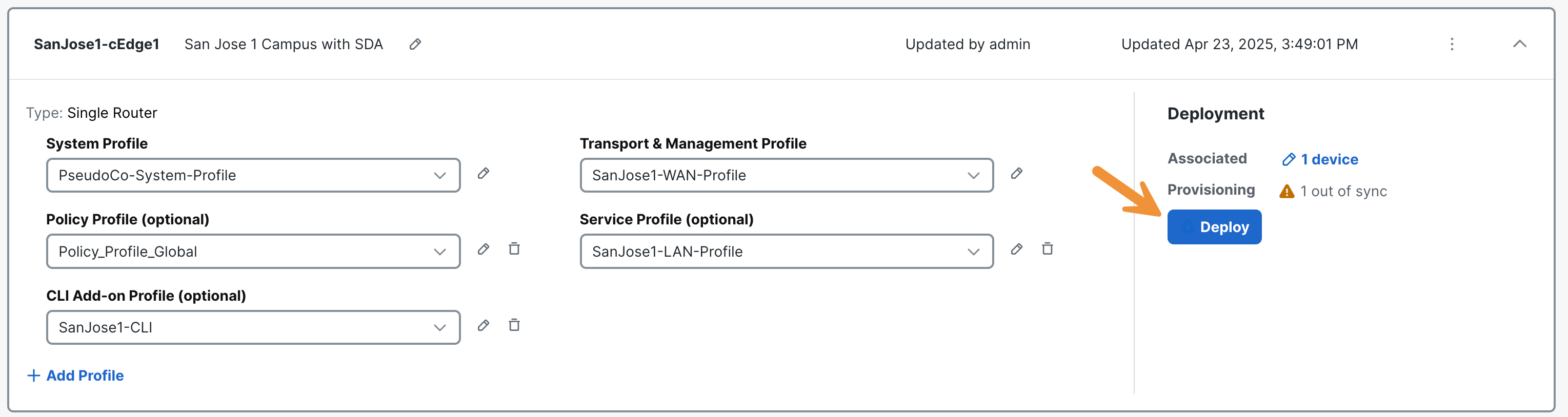 Device deployment SJC