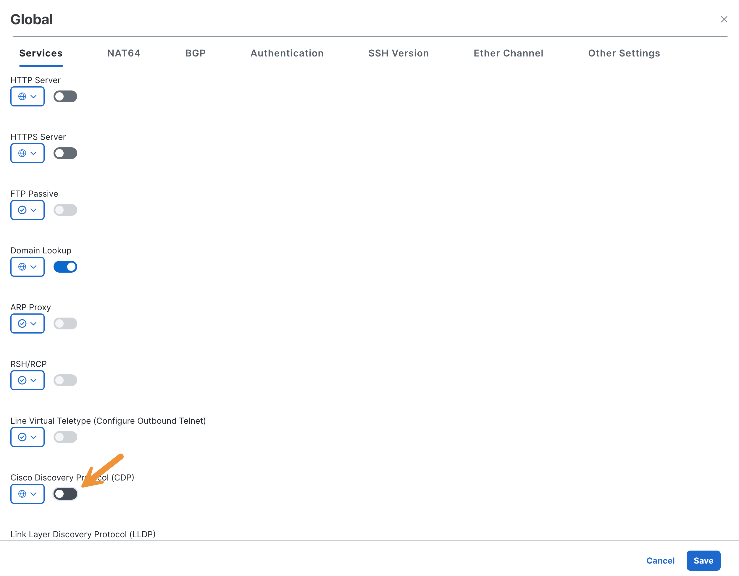 Disable CDP