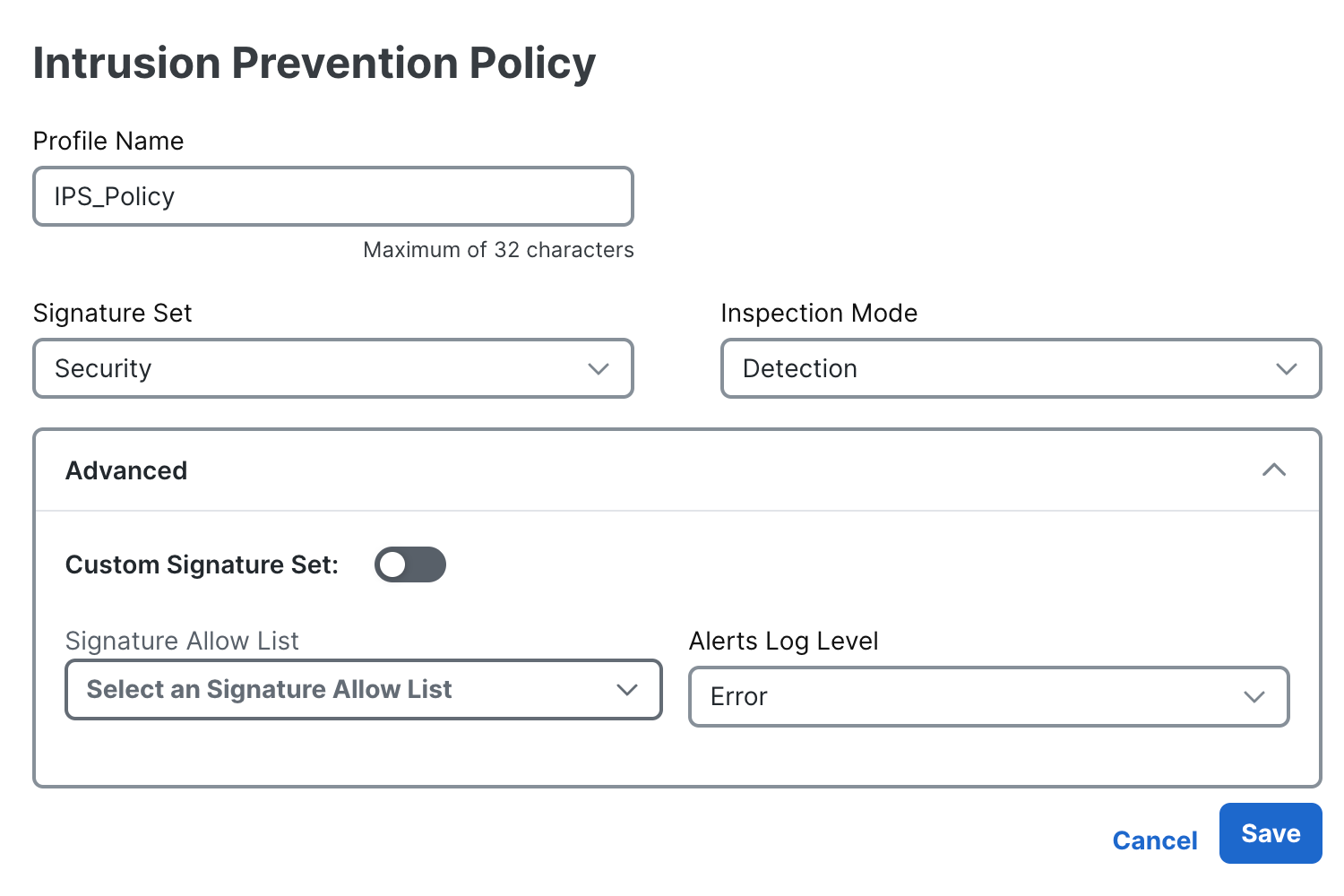 IPS Policy