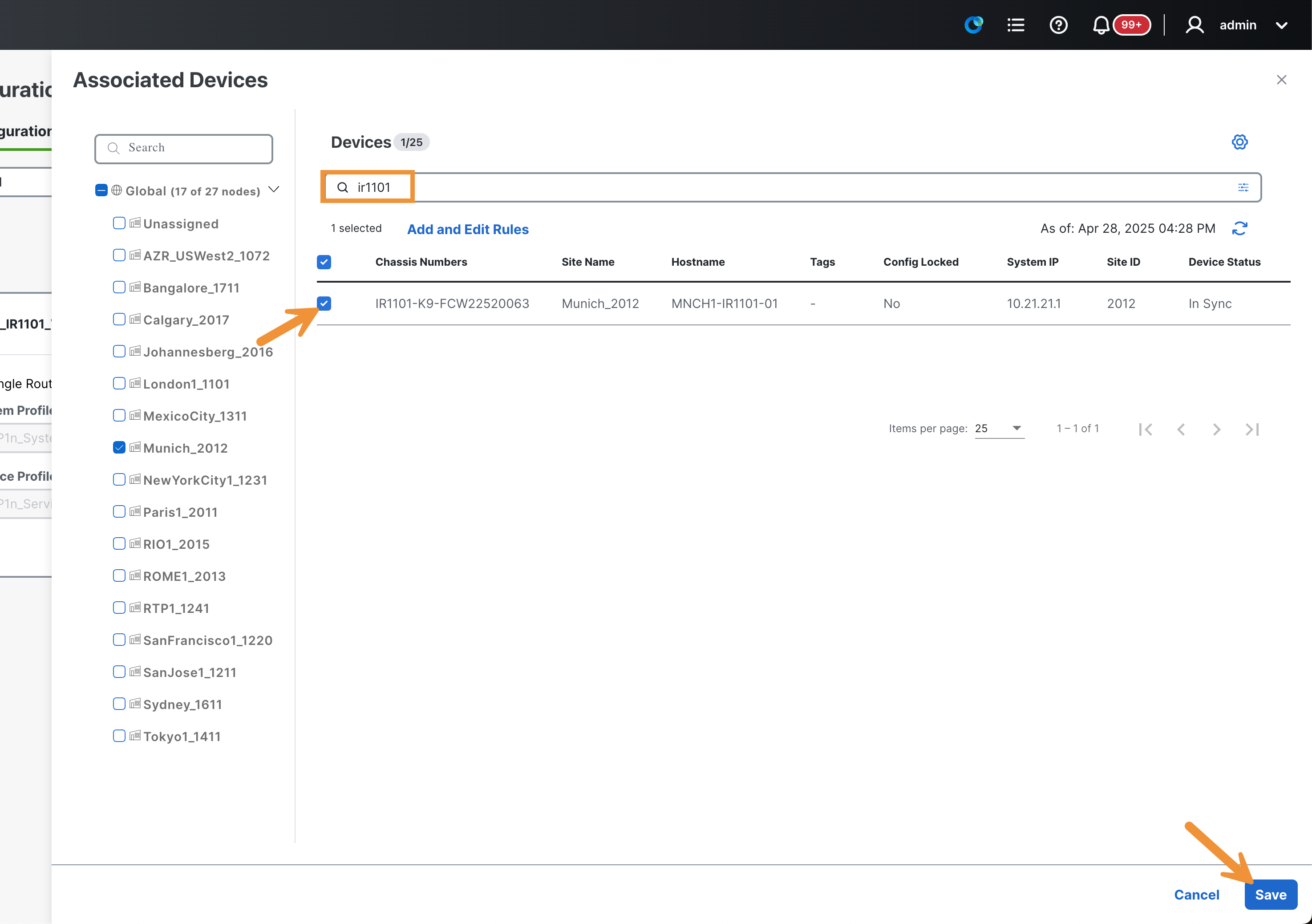IR1101 config group associate and save