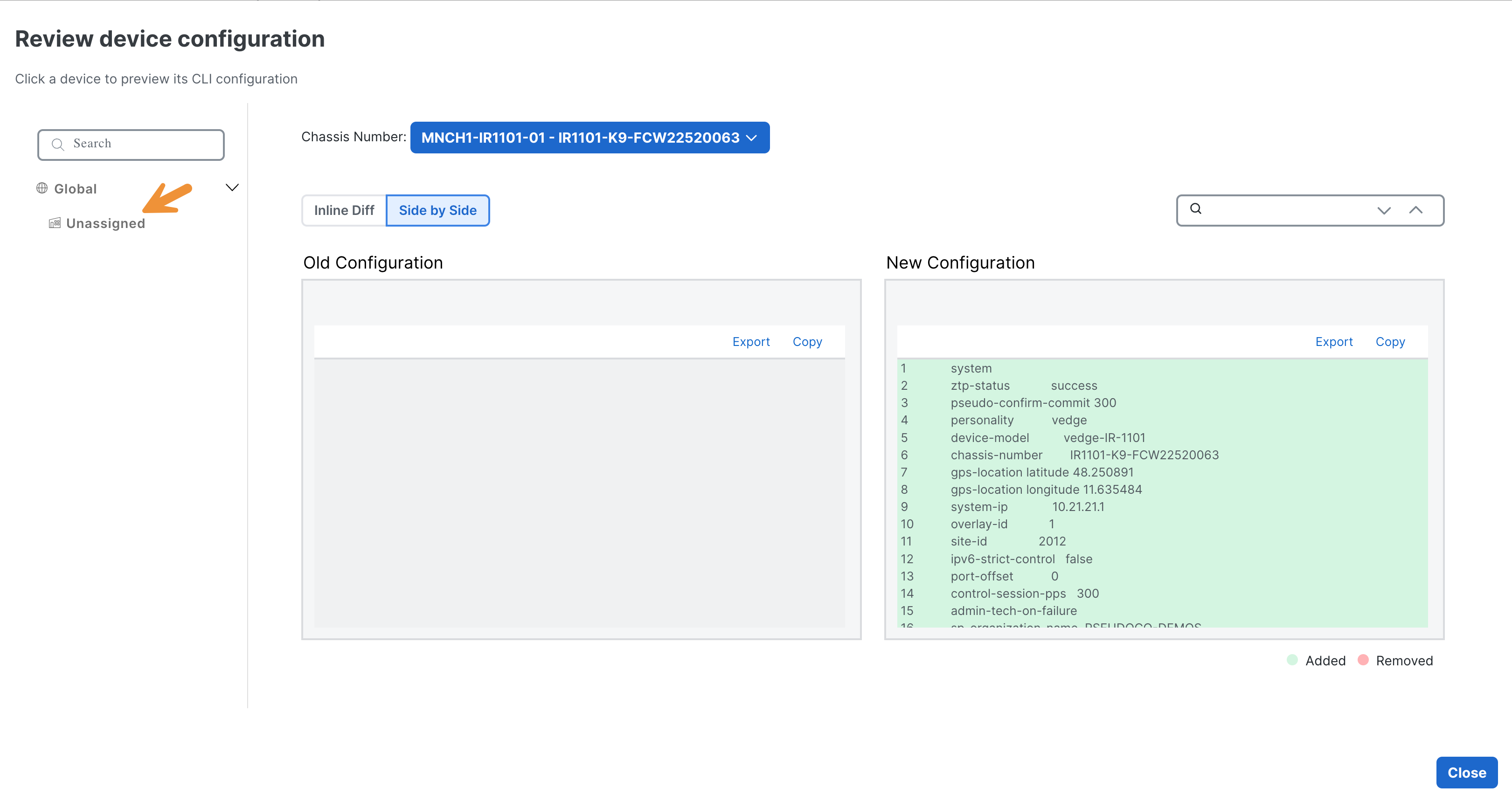 IR1101 preview CLI 2