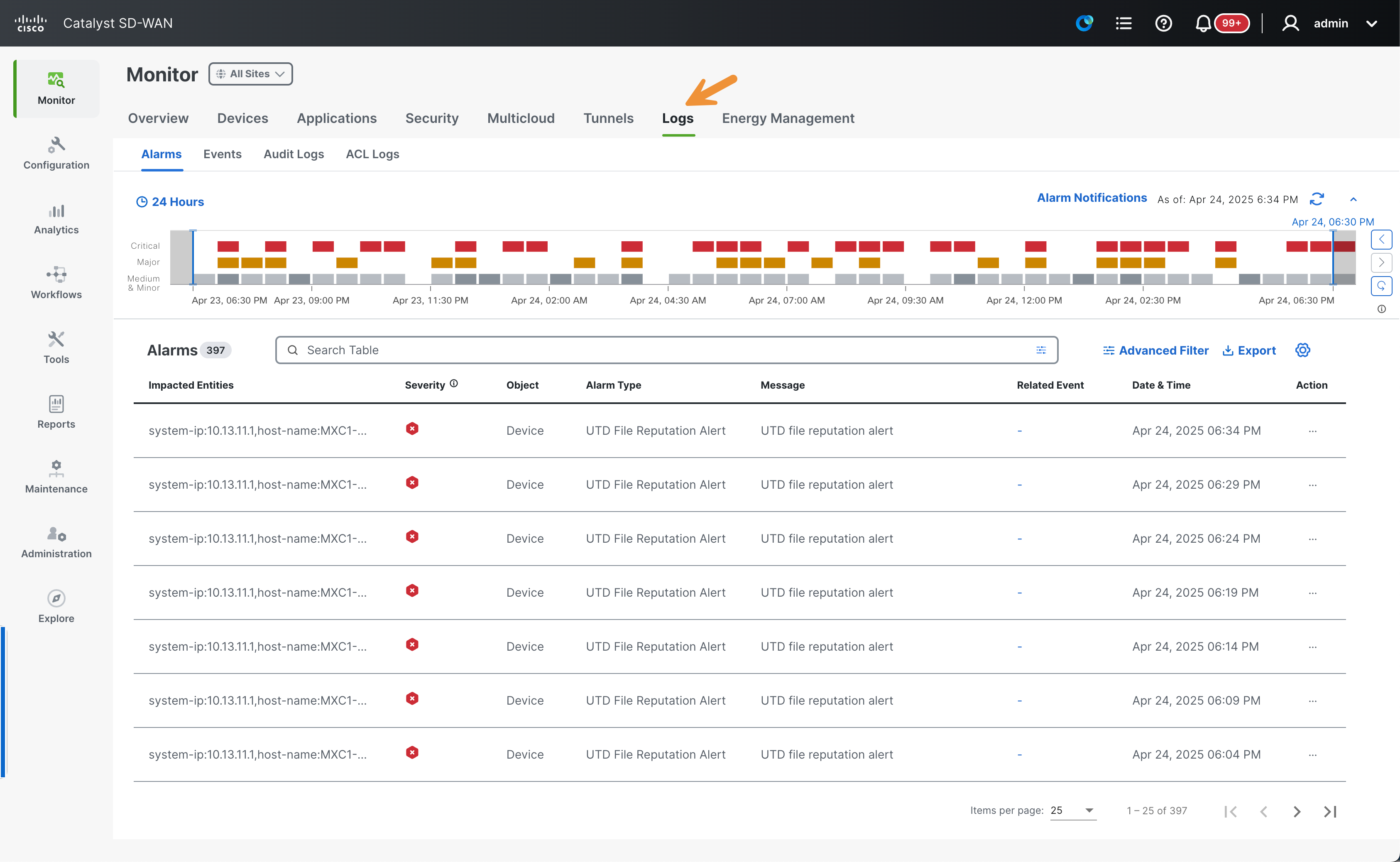 Security logs