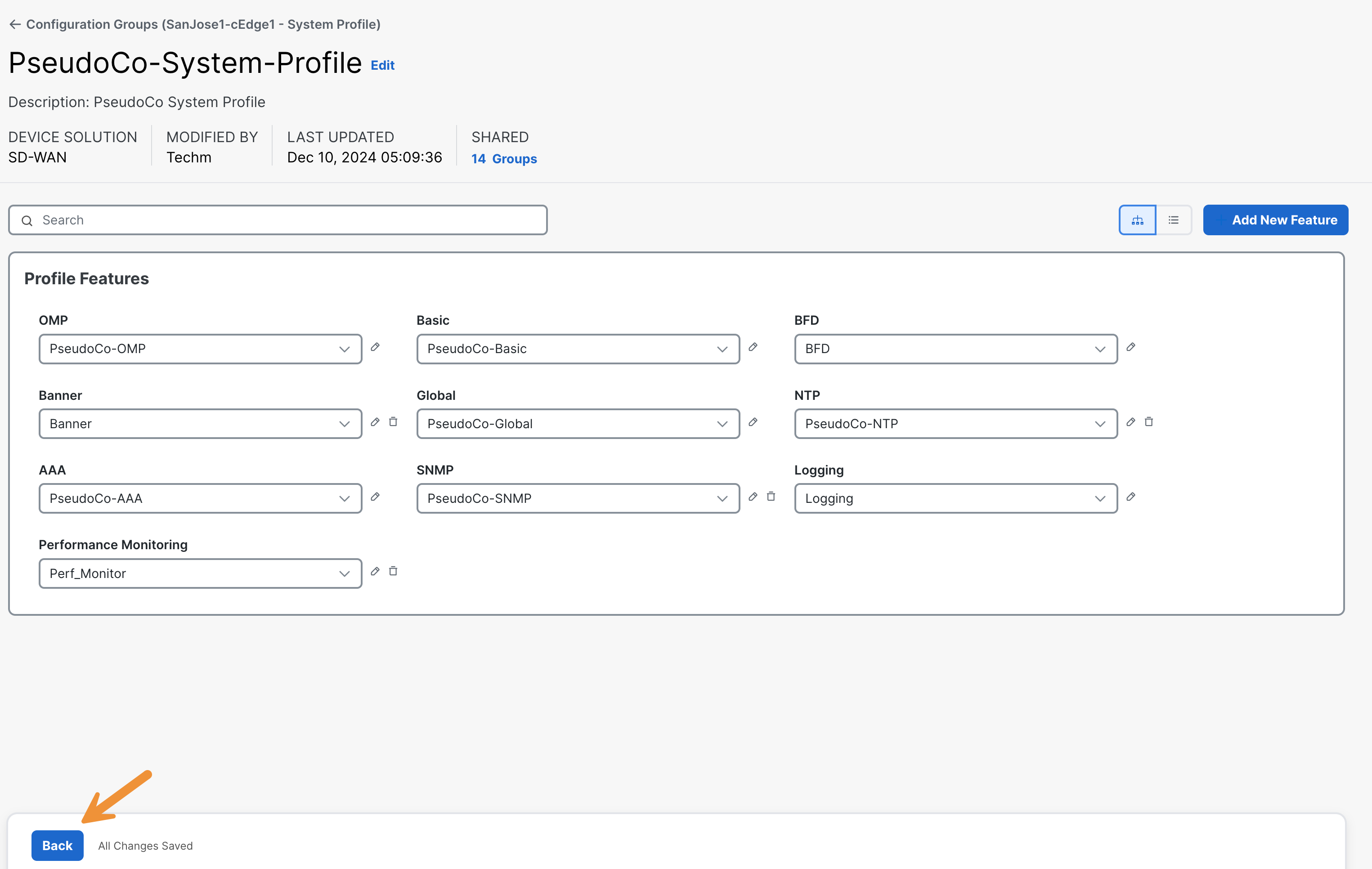 System profile back SJC