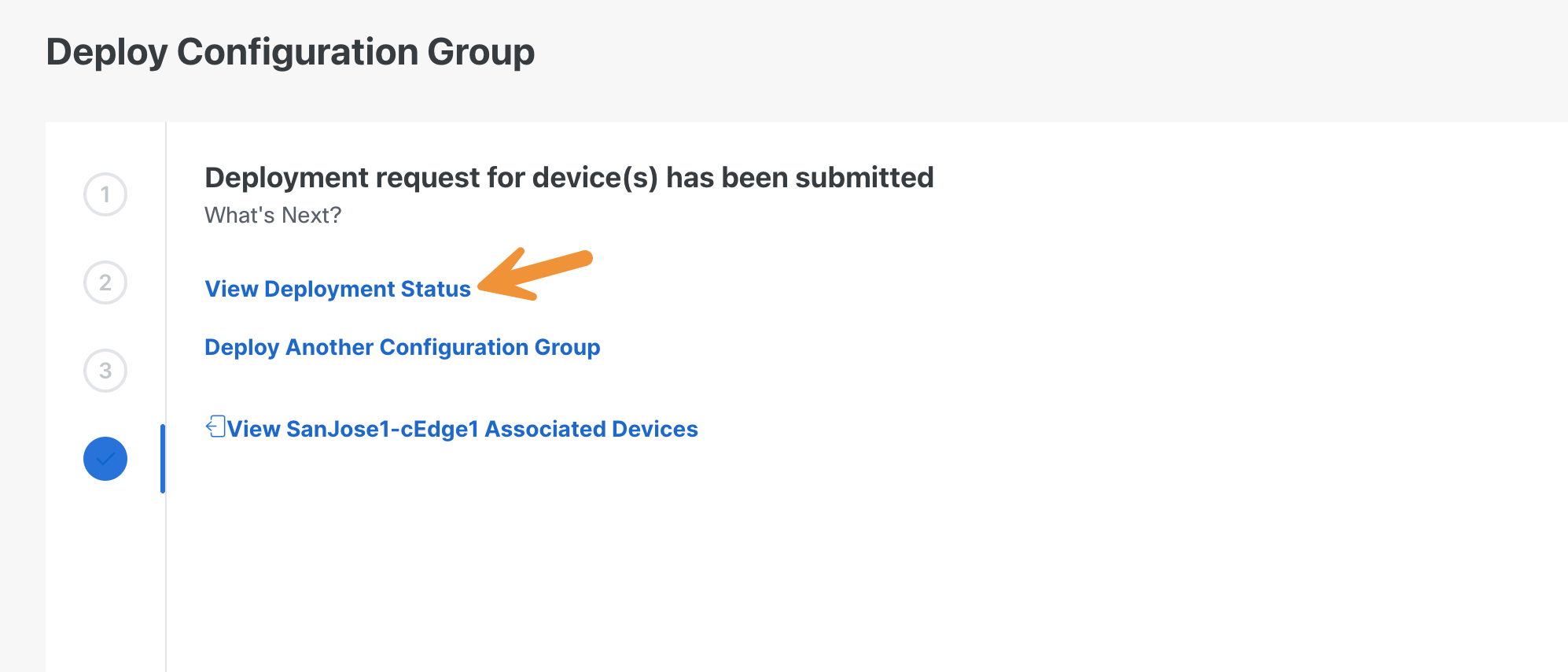 View Deployment Status SJC
