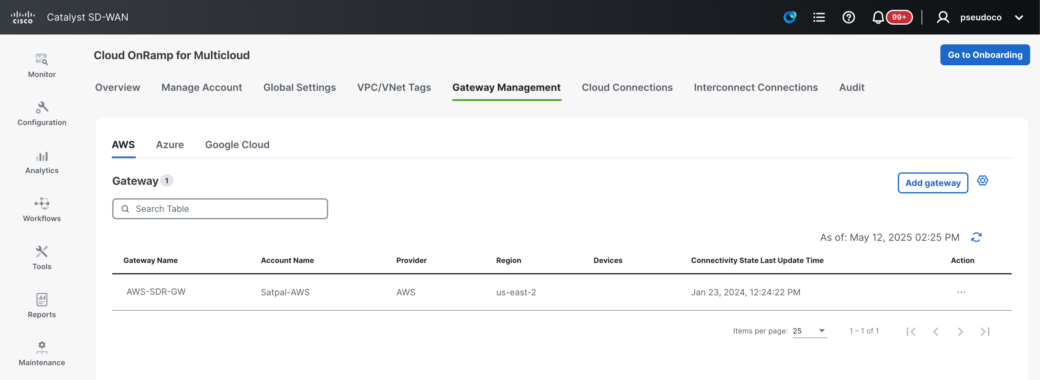 AWS gateway name