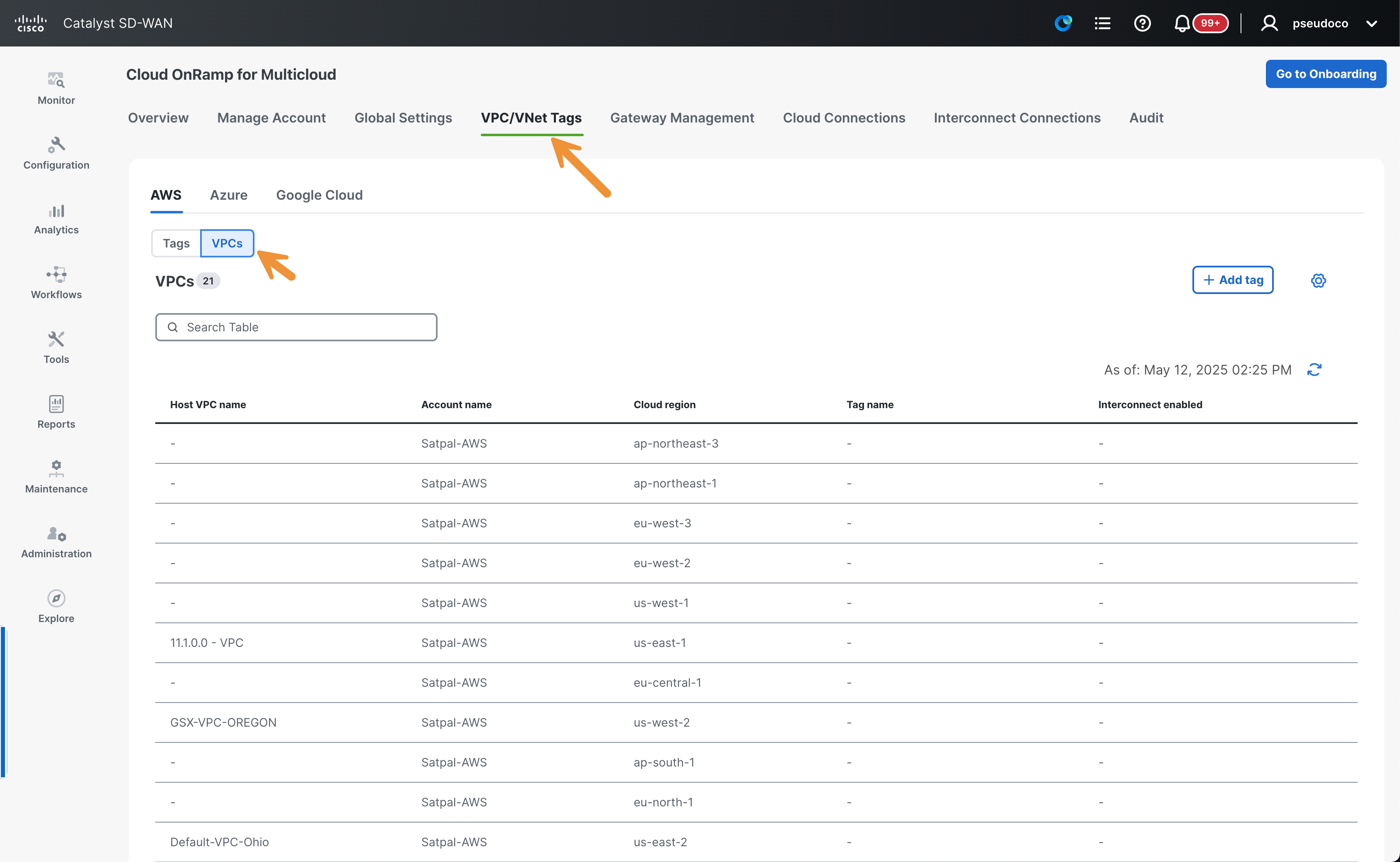 AWS VPC and tags