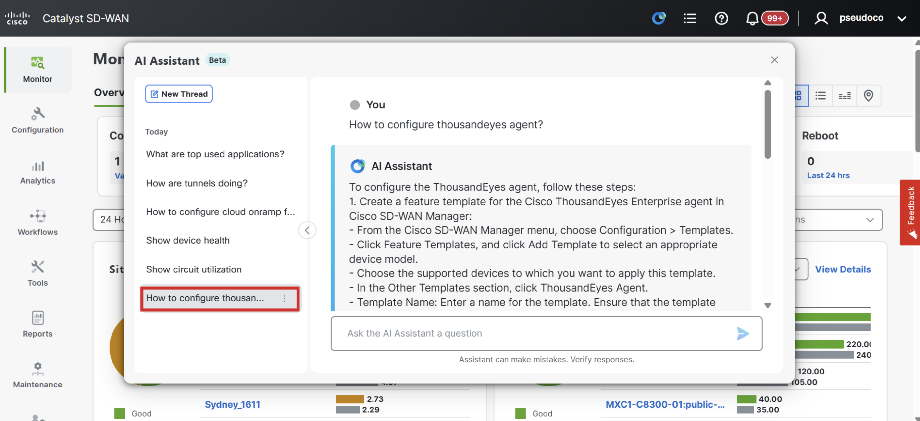 How to configure thousandeyes agent?